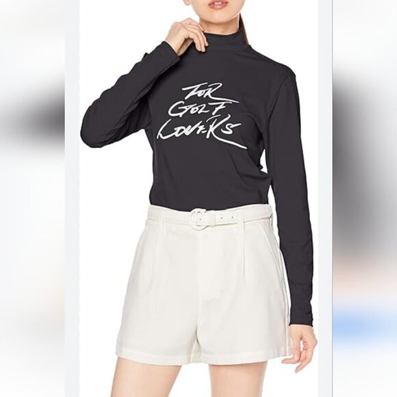 DESCENTE | Golf lovers tee shirt top graphic black sz XXS - Picture 2 of 7